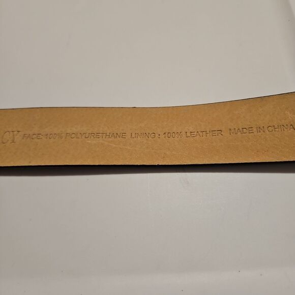 ✨️Ellen Tracy Brown Leather Belt XL WAIST 34"-42" Like New - Picture 3 of 8